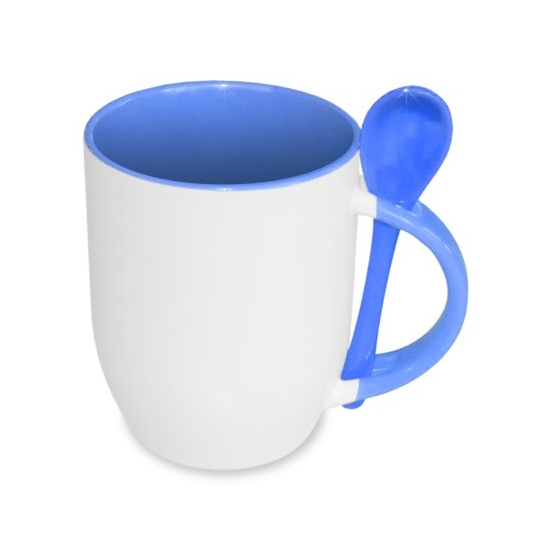 Kubek #6 z łyżeczką z nadrukiem