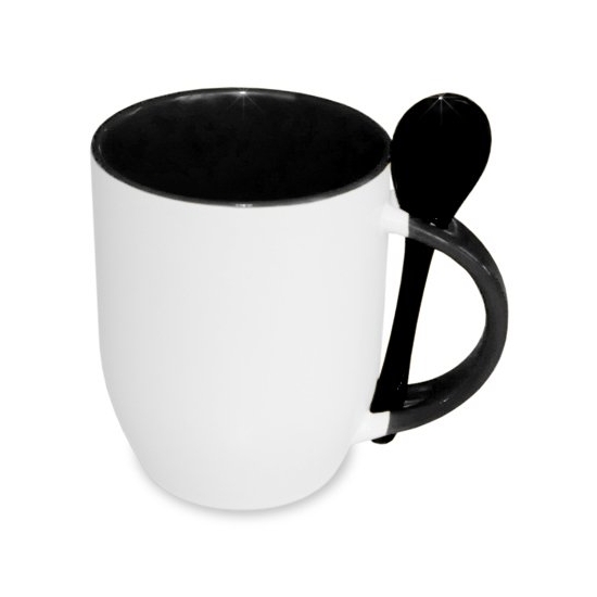 Kubek #6 z łyżeczką z nadrukiem