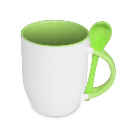 Kubek #6 z łyżeczką z nadrukiem