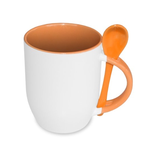 Kubek #6 z łyżeczką z nadrukiem