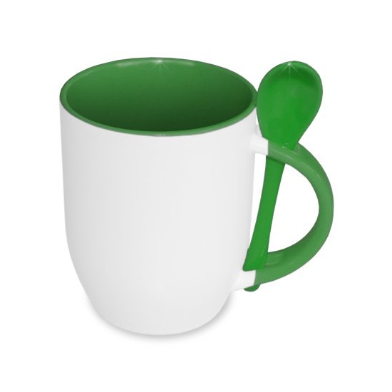 Kubek #6 z łyżeczką z nadrukiem