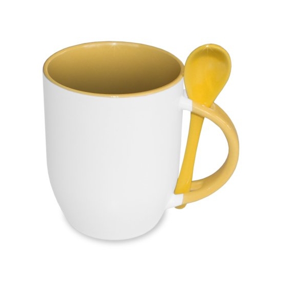 Kubek #6 z łyżeczką z nadrukiem